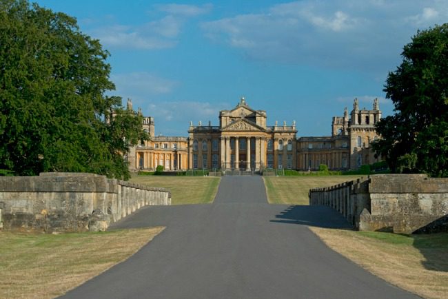 Blenheim Palace, viewed from the bridge. The facade of the building was built in the 18th century English baroque style. But you knew that, right?