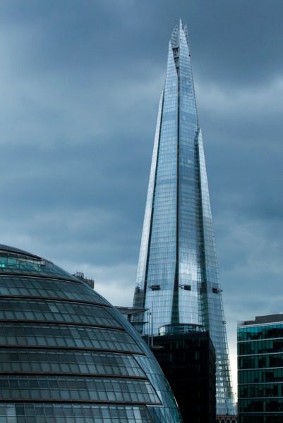 The Shard building and part of City Hall, the office of the Mayor and the London Assembly in Southwark.