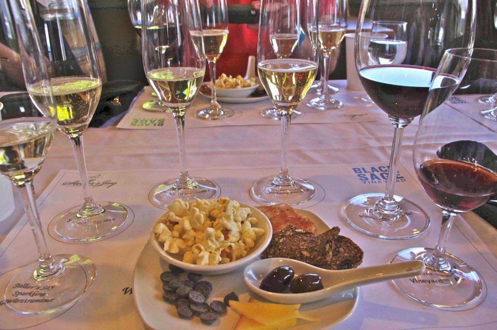 wine tasting with food