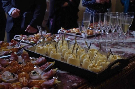 Appetizer Buffet table