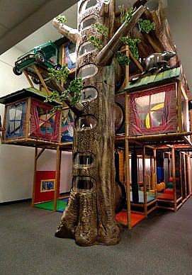 Treehouse themed indoor playground