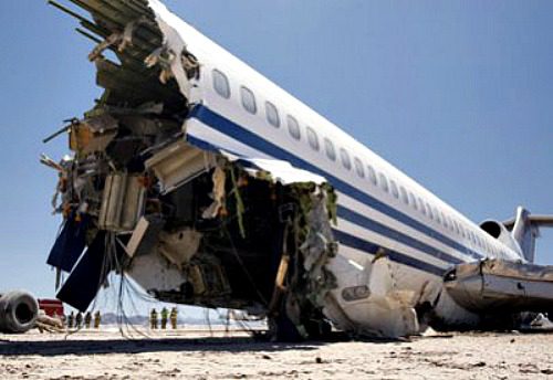 Airplane crash image