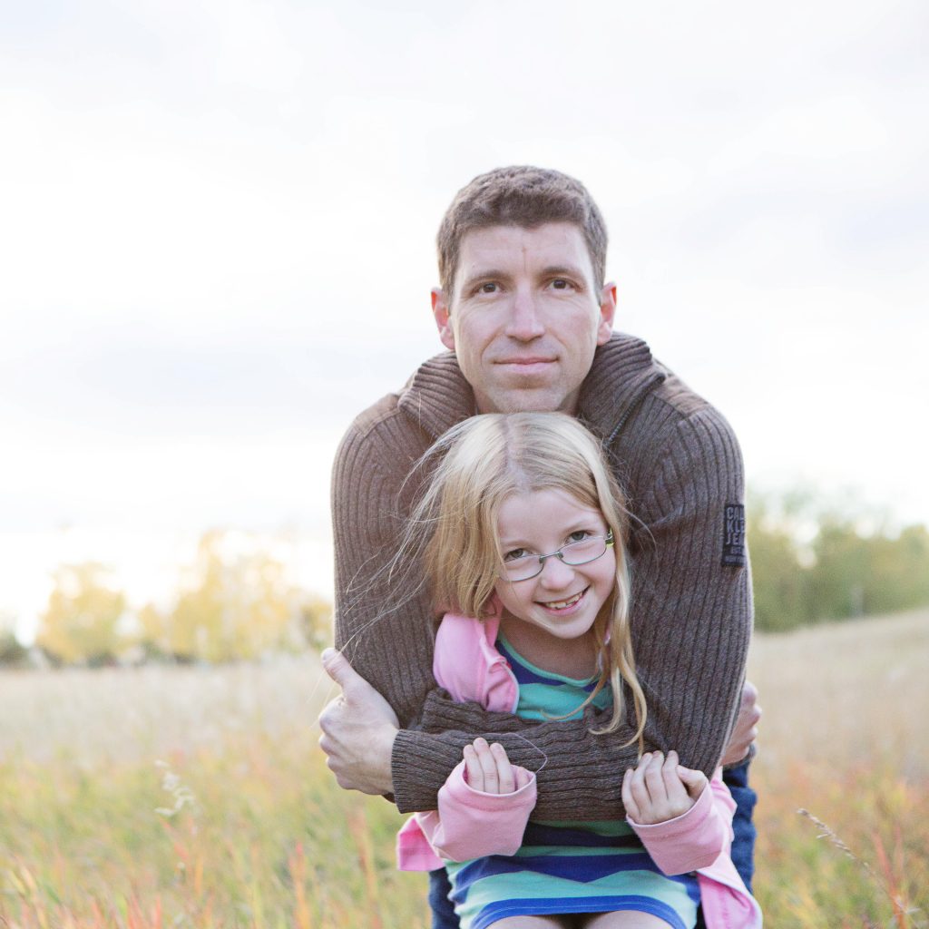 Little kid with glasses