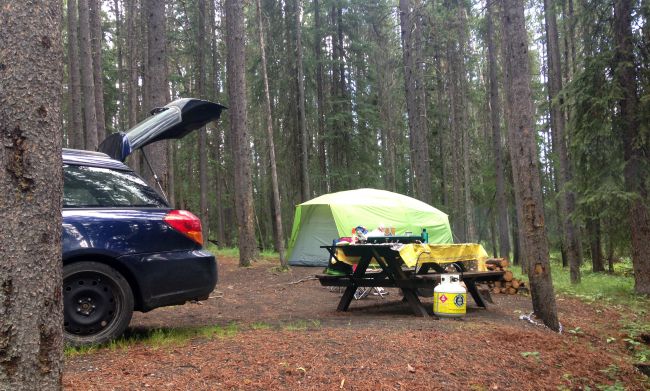 Lazy Camping in Canada at Banff Equipped Campsites 
