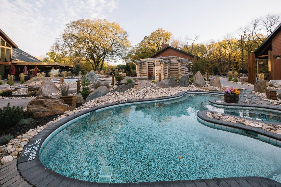 autumn at Thermea spa winnipeg