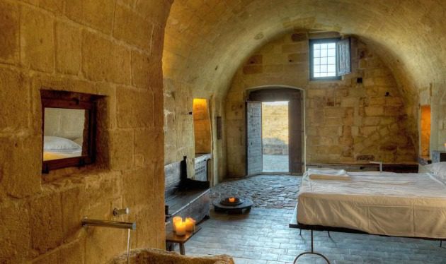 italy cave hotel guest room