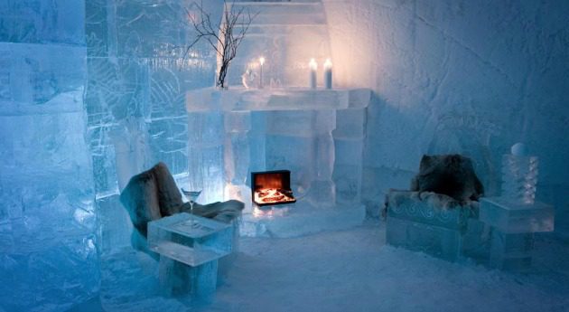 ice hotel guest room