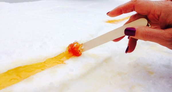 maple syrup on a stick