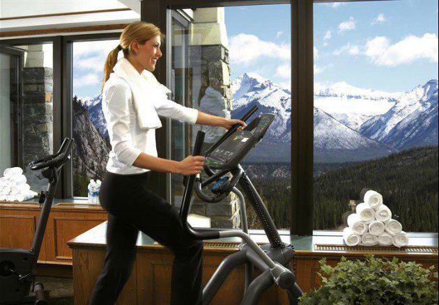 Fitness and pool area banff springs hotel