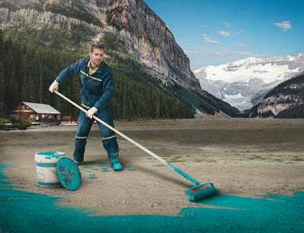 painting lake bottom