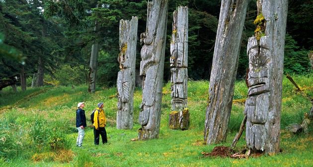ancient totem poles