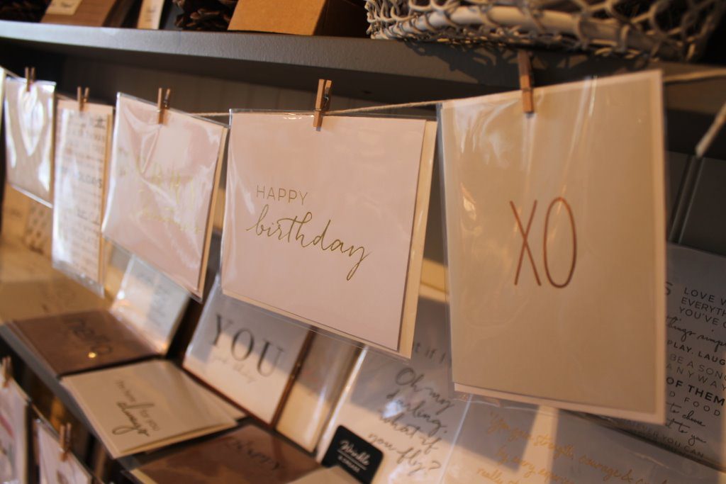 white and gold greeting cards