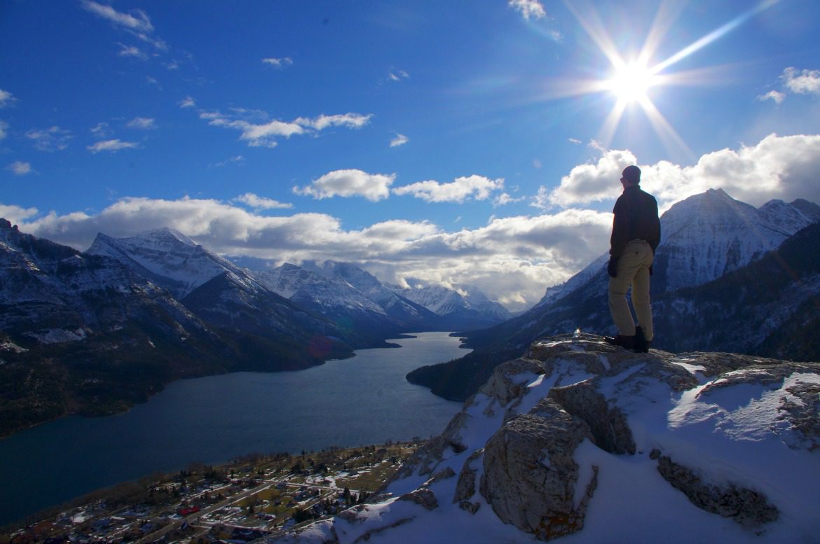 View of Waterton Lakes National Park from Bear's Hump
