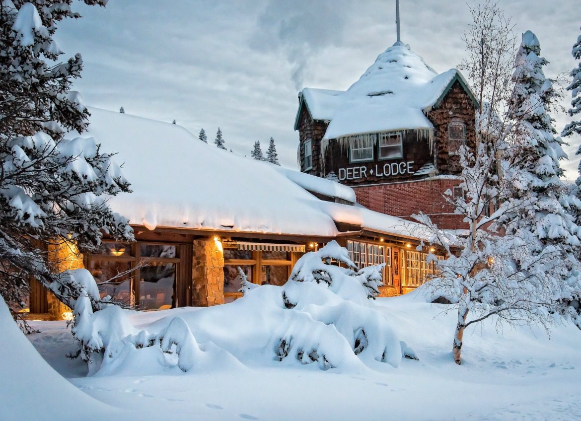 mountain lodge winter