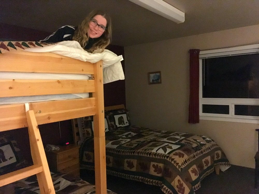 girl on top bunk
