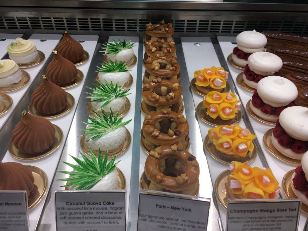 desserts behind bakery case