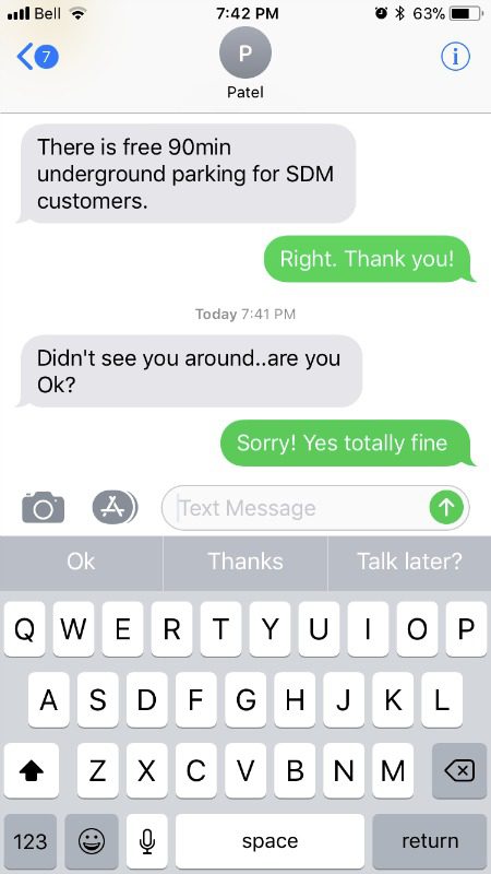 pharmacist text message