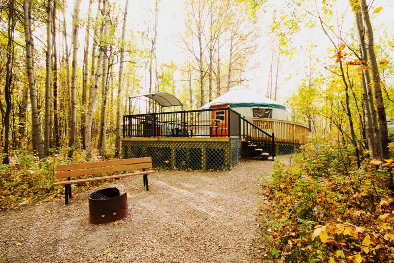 alberta glamping yurts winterized