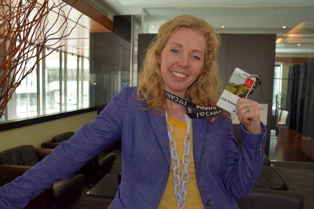 woman at a conference