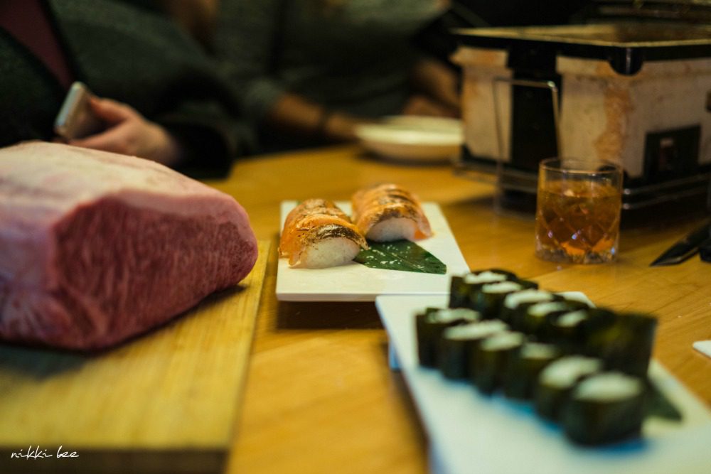 sushi and kobe beef in Calgary