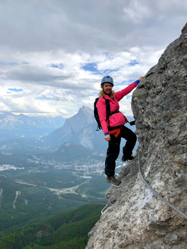 Mountain climbing in Banff National Park, Canada