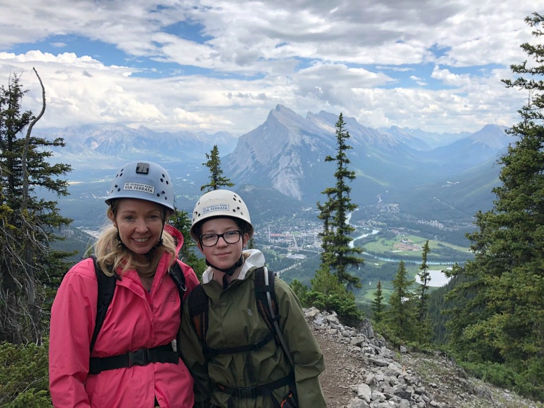 Kids can climb Mt Norquay in #Banff via the Via Ferrata