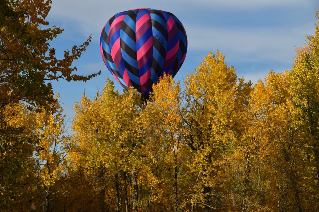 fall hot air balloon ride