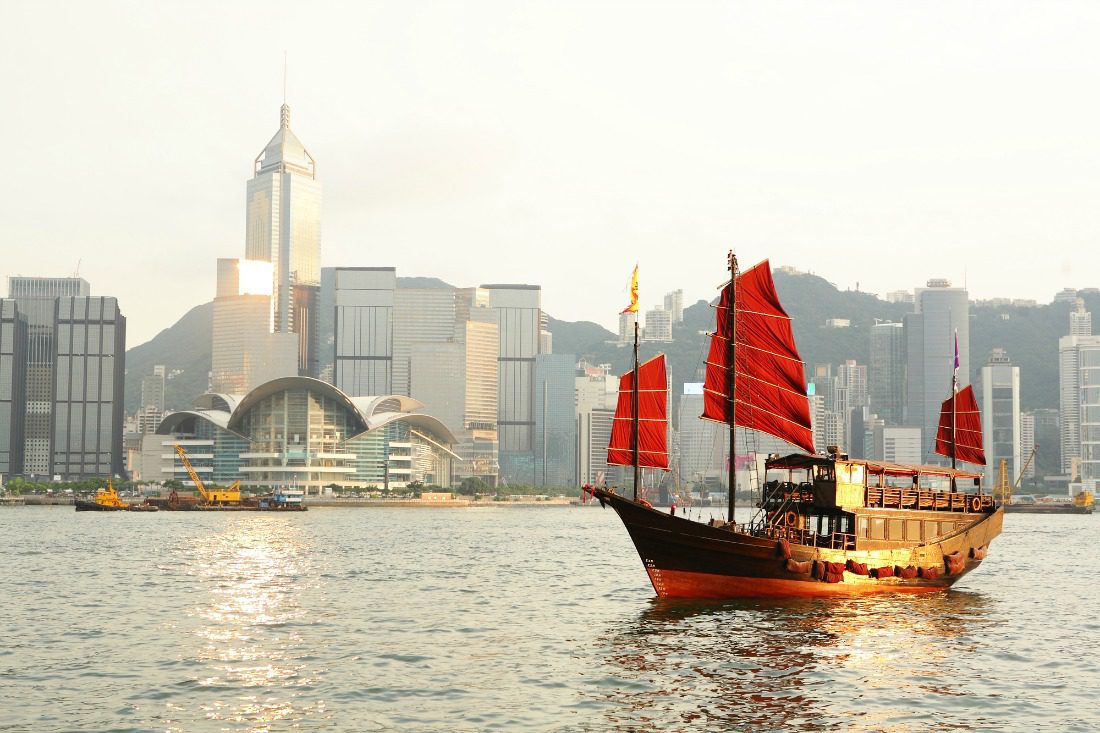 Hong Kong harbour boat