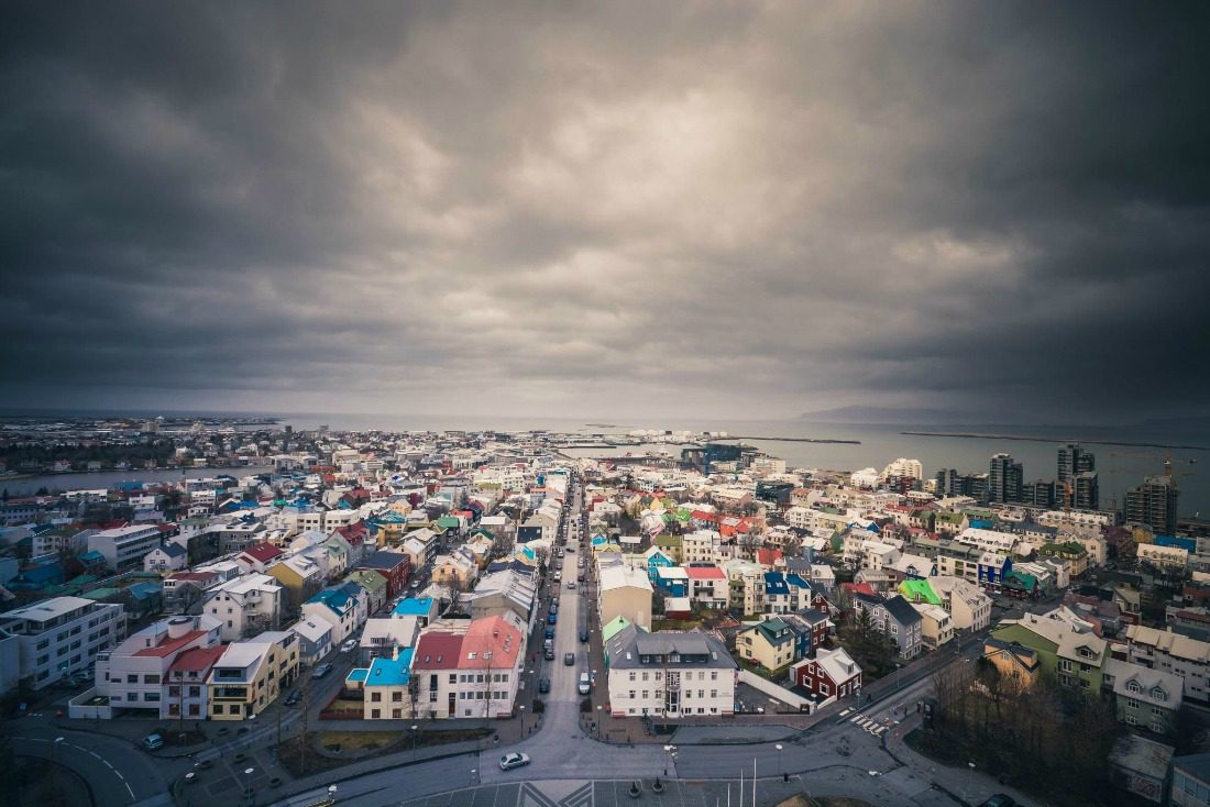 Reykjavik aerial view
