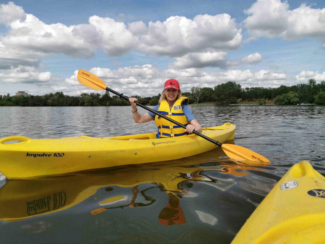 kayaking on wascana lake regina