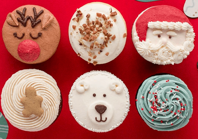 santa north pole cupcakes