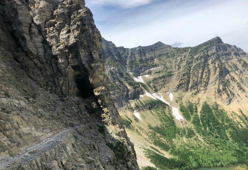 Crypt Lake hike tunnel