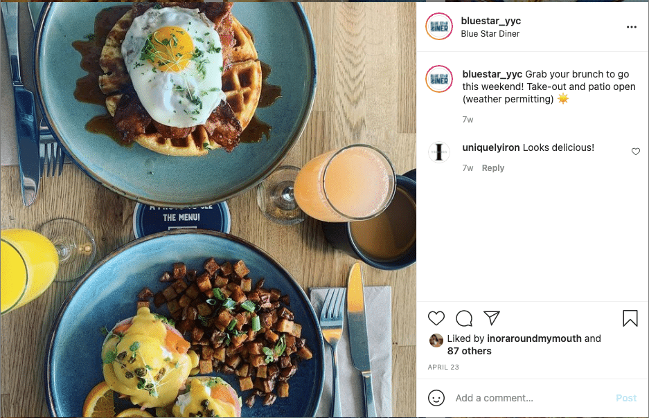 blue star diner brunch