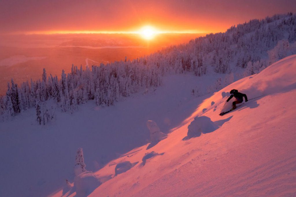 sunset ski