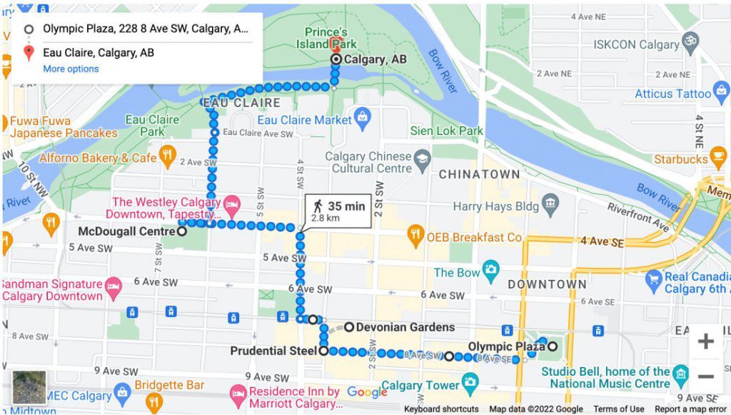 christmas lights downtown calgary