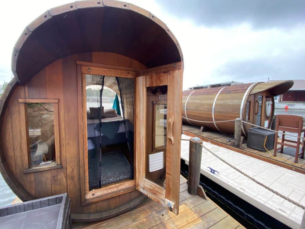 wine barrel glamping PEI