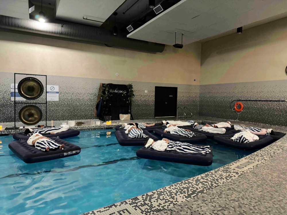 floating sound bath Parkside hotel Victoria BC