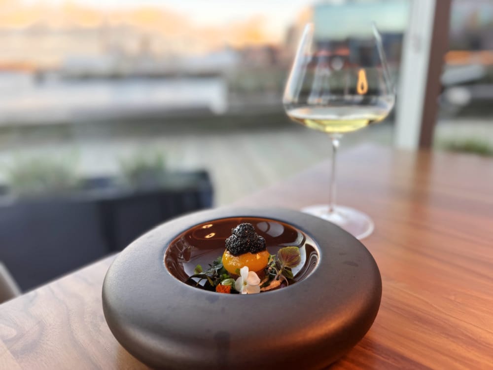 caviar topped egg yok