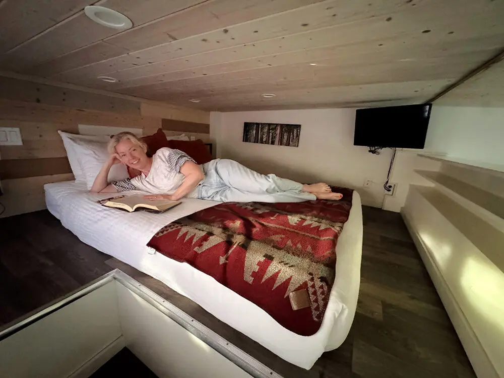 bedroom in a tiny home
