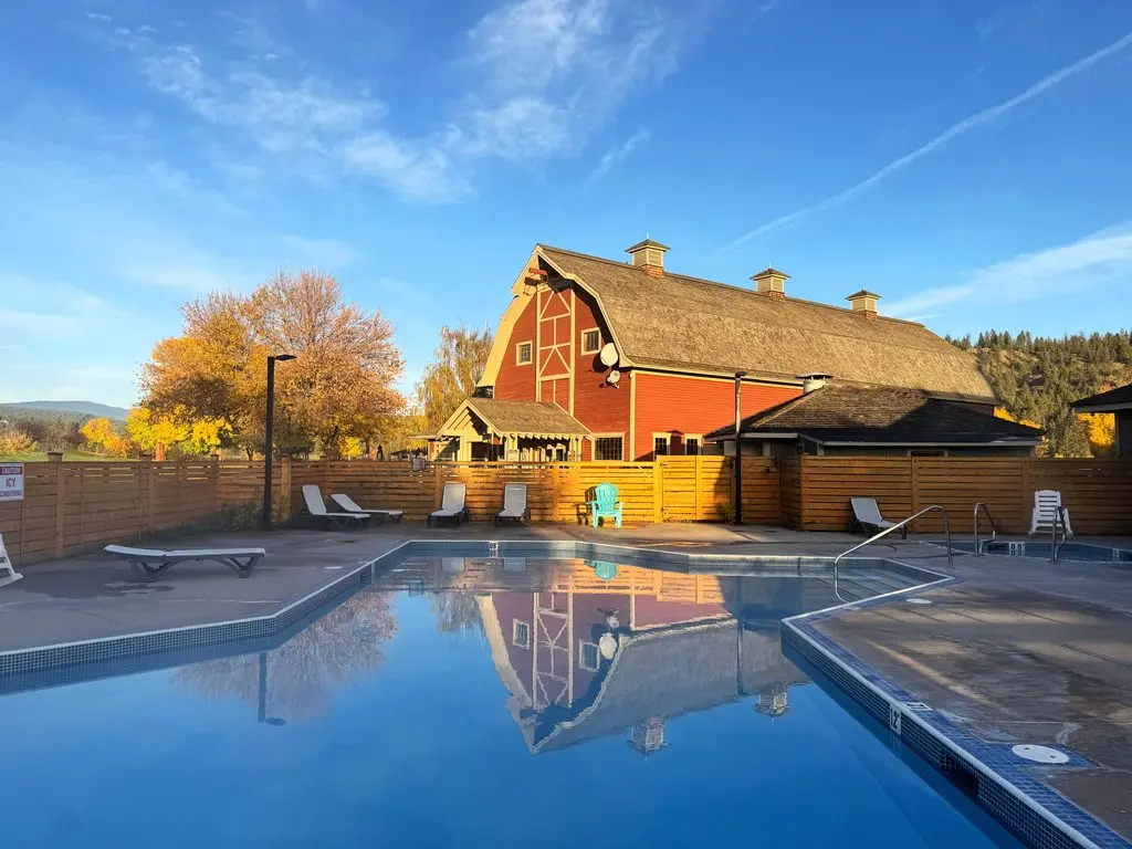 outdoor pool cranbrook at St. Eugene resort