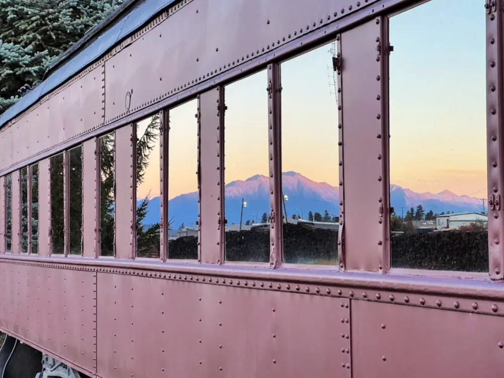 cranbrook train and mountain
